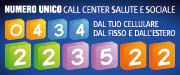 banner Call center unico per salute e sociale